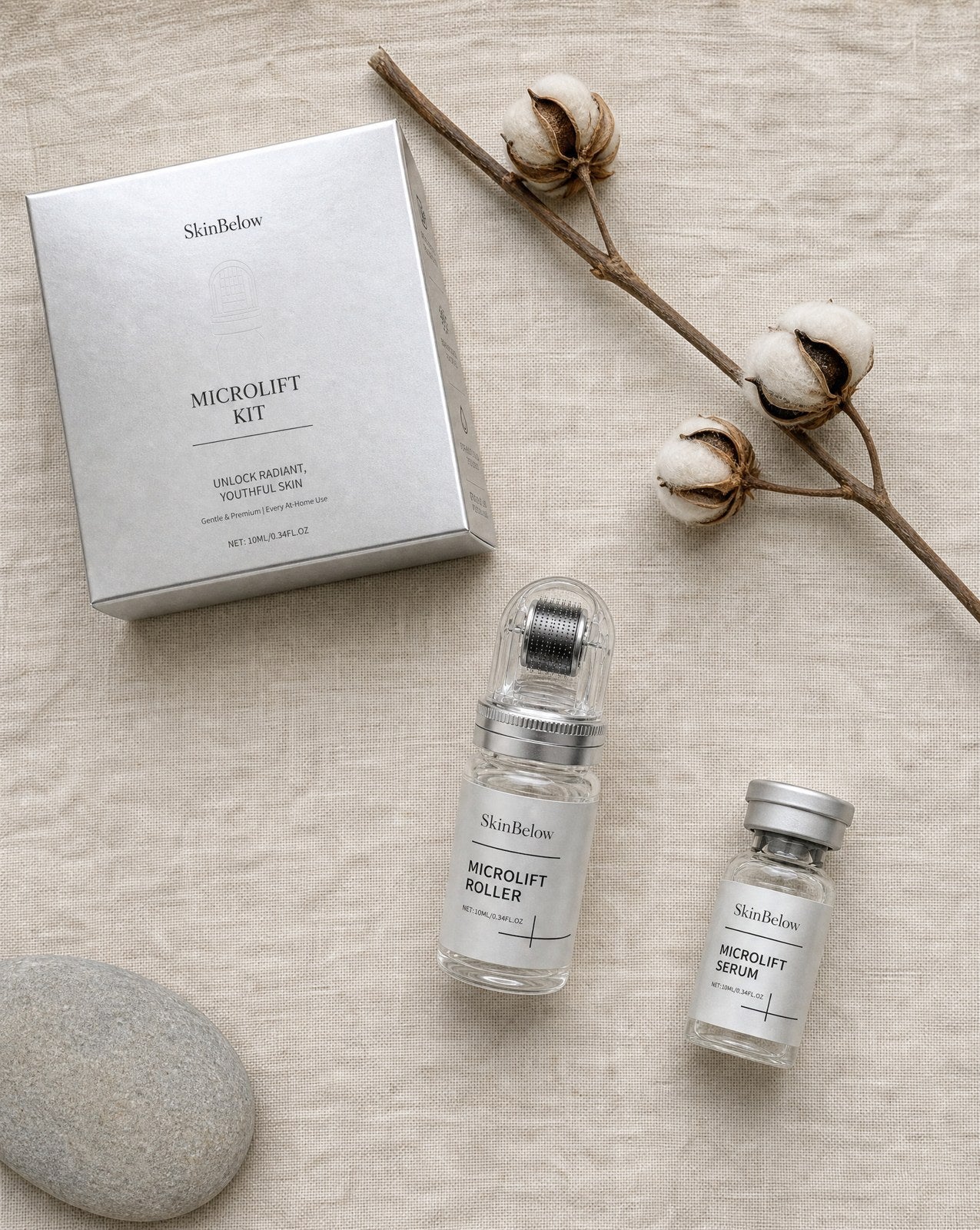 Everything in the kit on natural linen