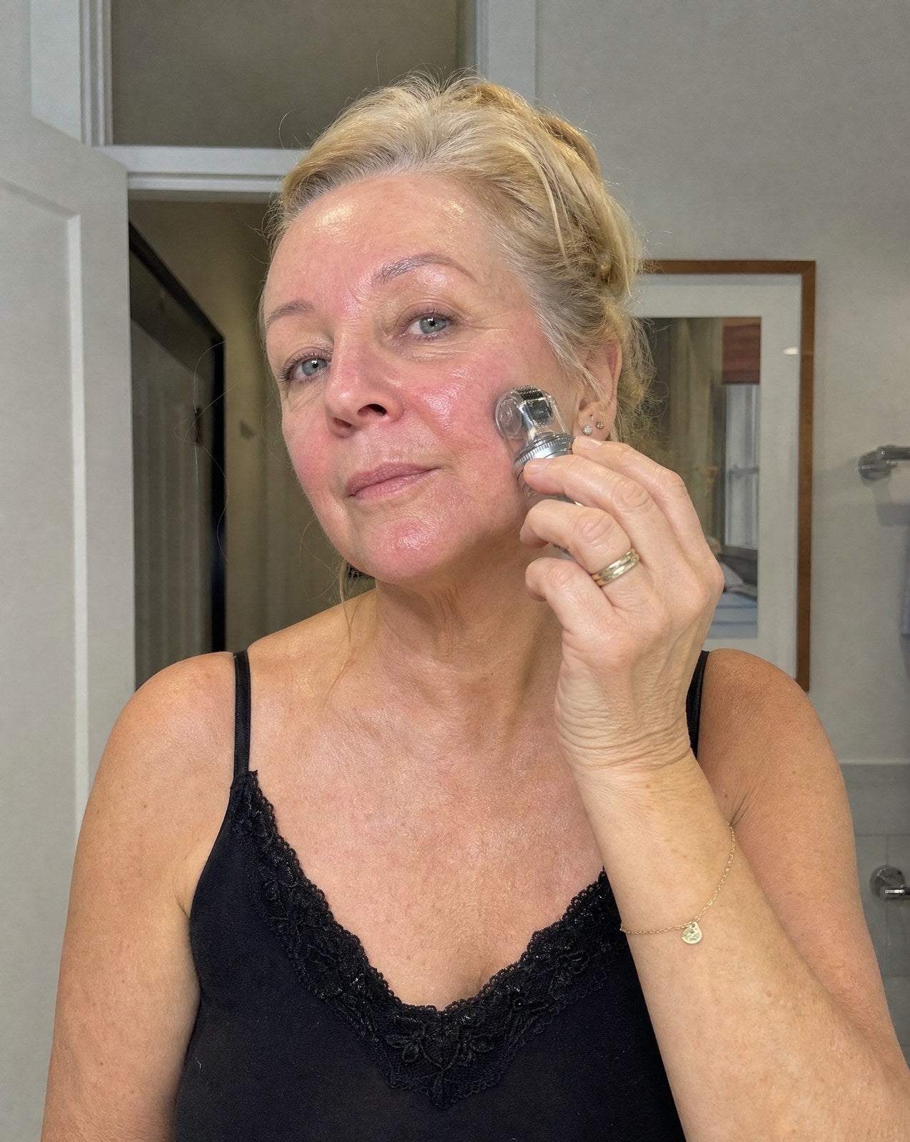 Real use, real skin — evening bathroom routine